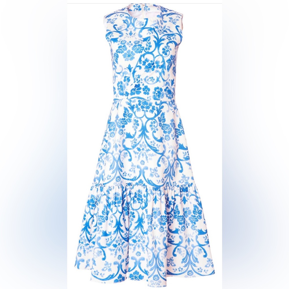 Carolina Herrera
Stencil Floral Print Sleeveless Fit &
Flare Dress NWT